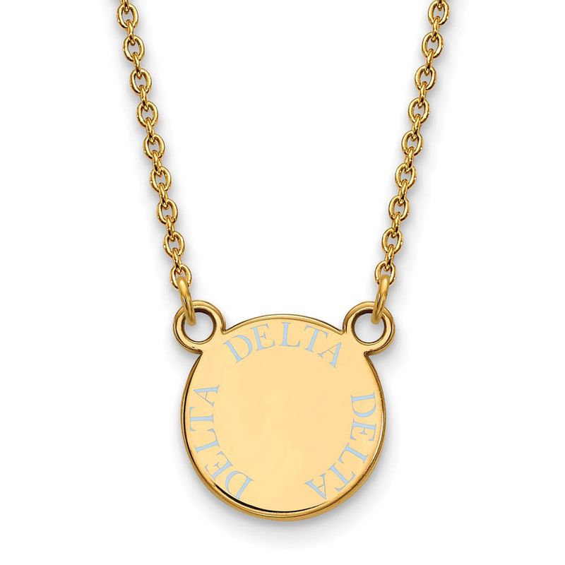 14k Plated Silver Delta Delta Delta Sm Enamel Necklace